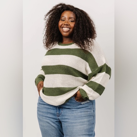 Baltic Born Sweaters - Baltic Born Ashtyn Striped Sweater 3X